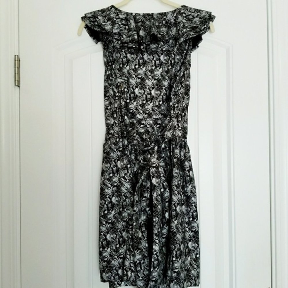 TULLE BLACK AND SILVER ROSE DRESS - Picture 5 of 5